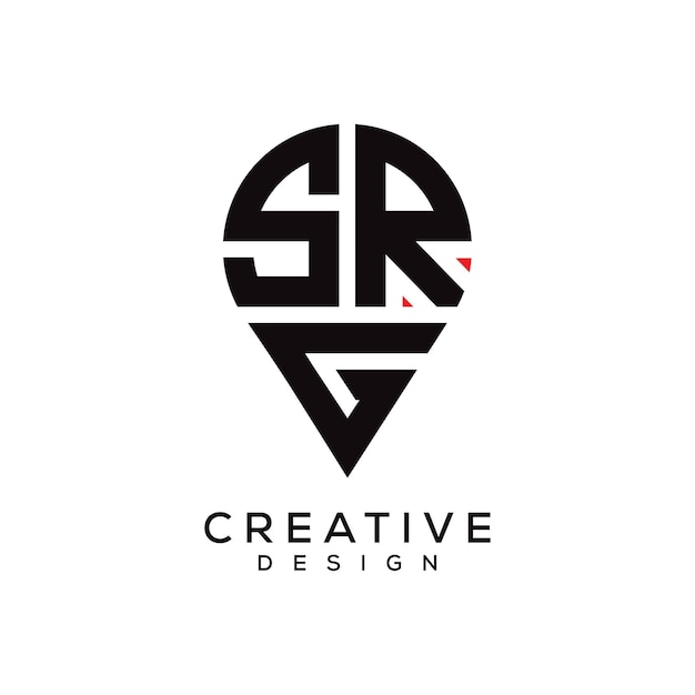 Diseño del logotipo de la forma de la letra SRG