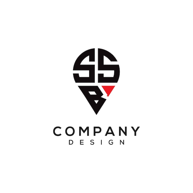 Diseño del logotipo de la forma de la letra SSB