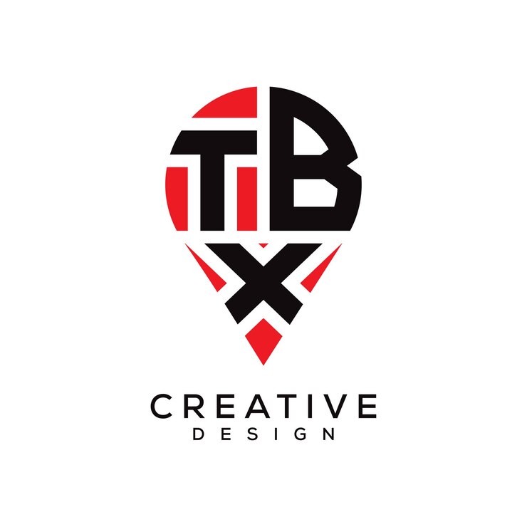 Vector diseño del logotipo de la forma de la letra tbx