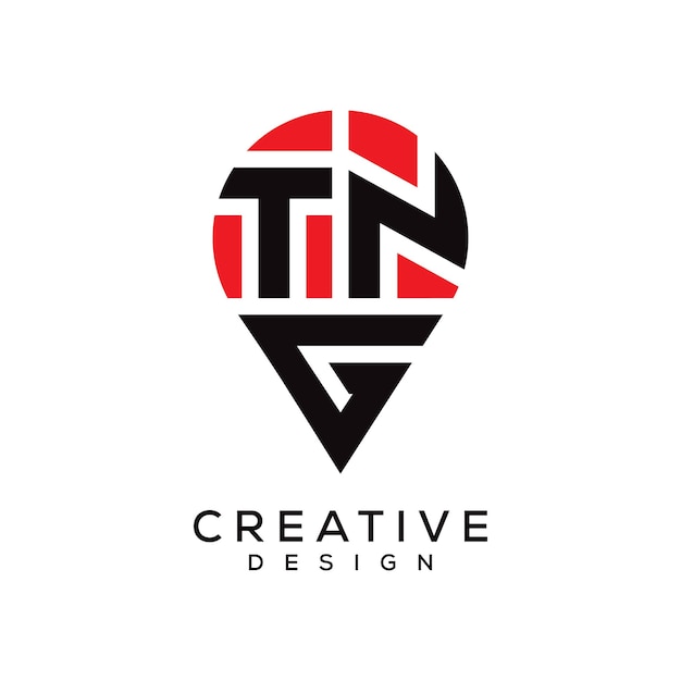 Diseño del logotipo de la forma de la letra TNG