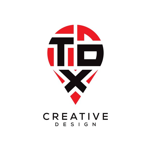 Diseño del logotipo de la forma de la letra TOX