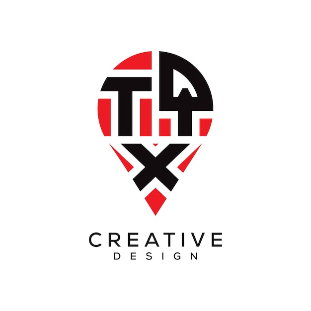 Diseño del logotipo de la forma de la letra TQX