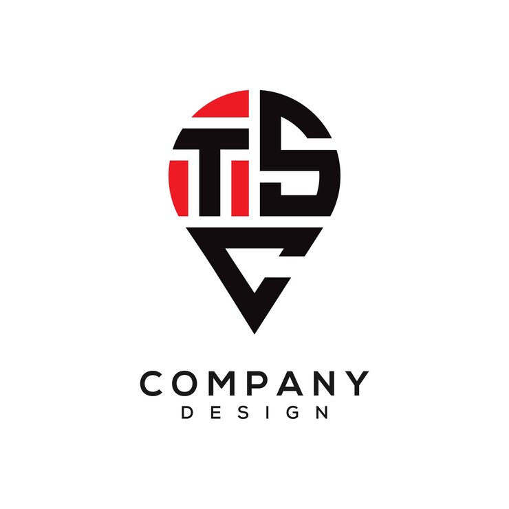 Vector diseño del logotipo de la forma de la letra tsc