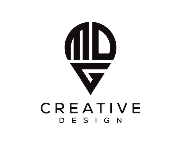 Diseño del logotipo de la forma de la letra de la ubicación de los ODM