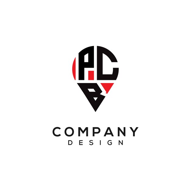 Diseño del logotipo de la forma de la letra de la ubicación del PCB