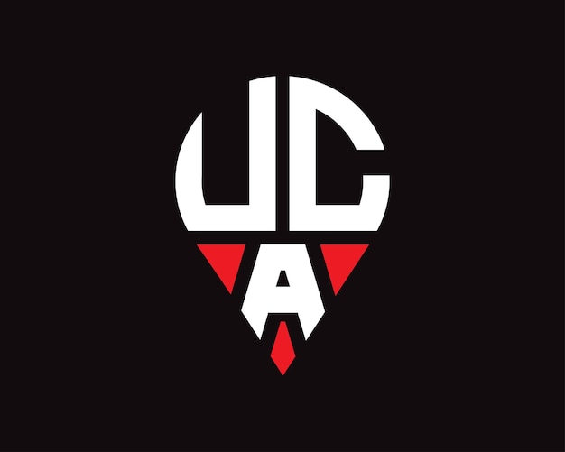 Diseño del logotipo de la forma de la letra UCA