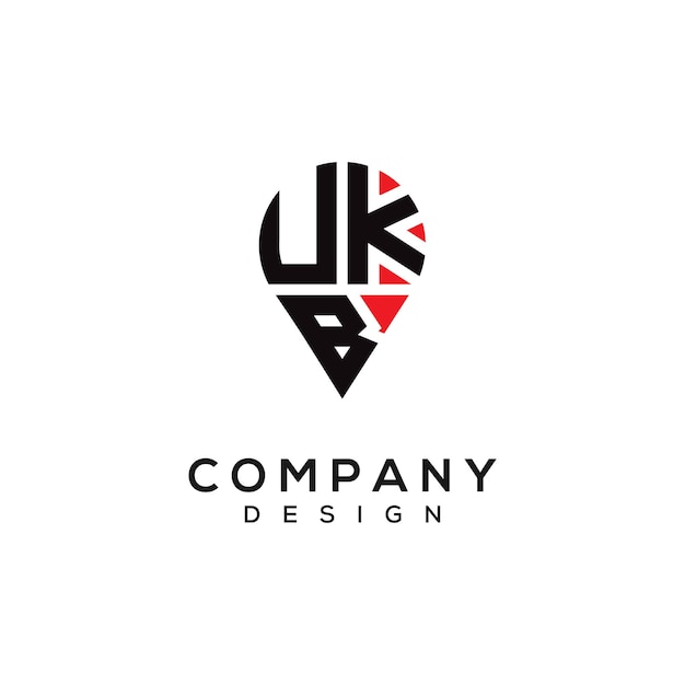 Diseño del logotipo de la forma de la letra UKB
