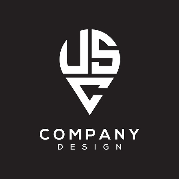Diseño del logotipo en forma de letra USC
