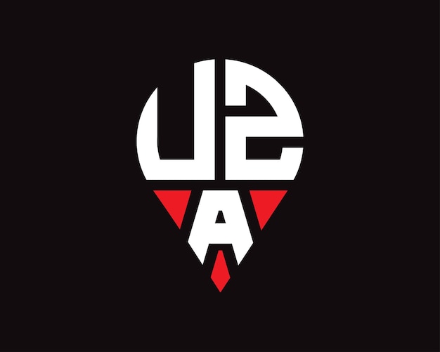 Diseño del logotipo de la forma de la letra UZA