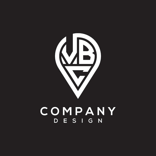 Diseño del logotipo de la forma de la letra VBC