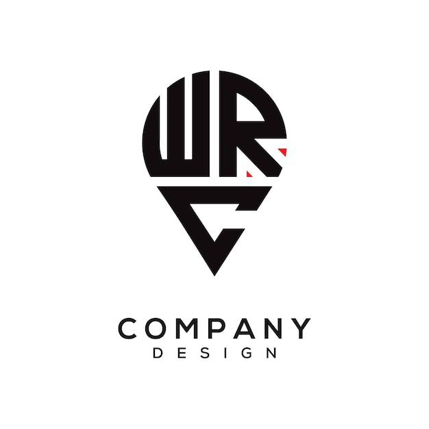 Diseño del logotipo de la forma de la letra WRC