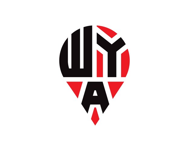 Diseño del logotipo de la forma de la letra WYA