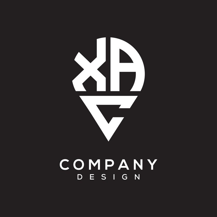 Vector diseño del logotipo de la forma de la letra xac