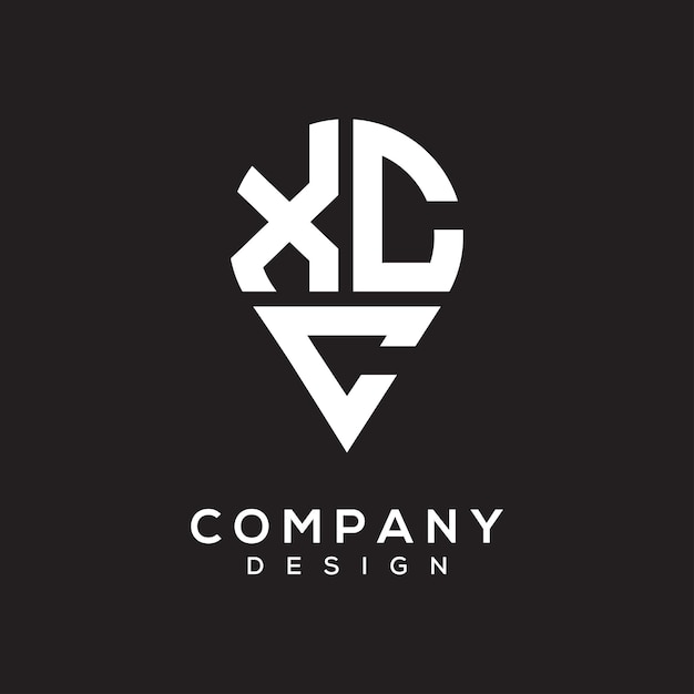 Diseño del logotipo de la forma de la letra XCC