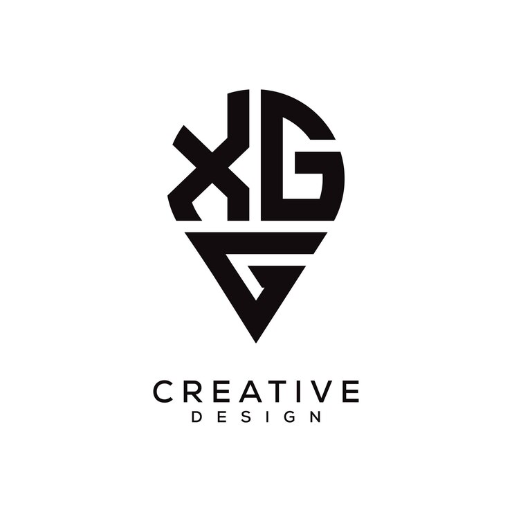 Vector diseño del logotipo de la forma de la letra xg