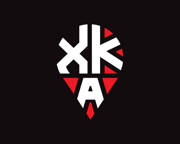 Diseño del logotipo de la forma de la letra XKA