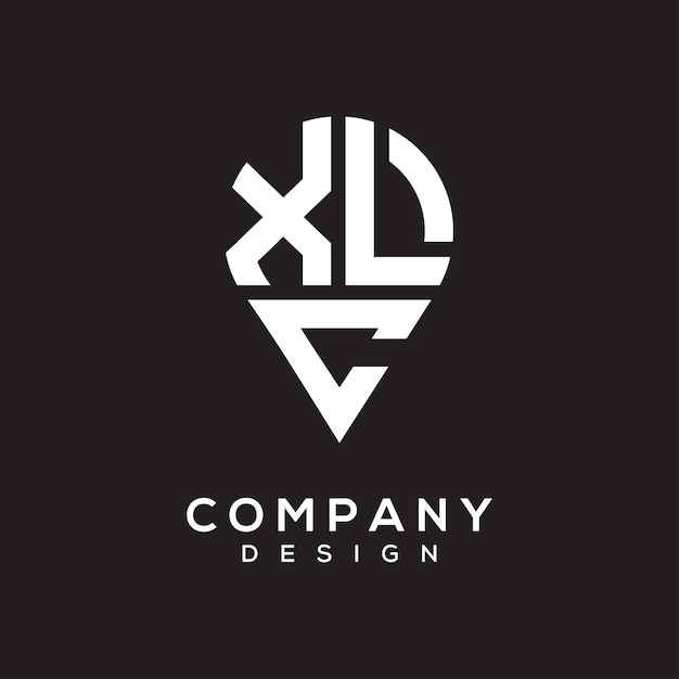 Diseño del logotipo de la forma de la letra XLC