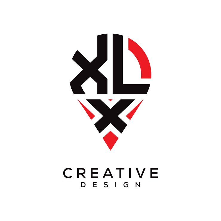 Vector diseño del logotipo de la forma de la letra xlx