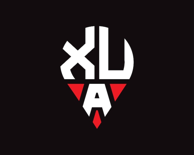 Diseño del logotipo de la forma de la letra XUA