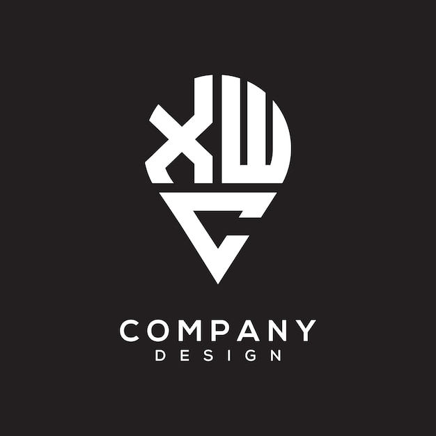 Diseño del logotipo de la forma de la letra XWC