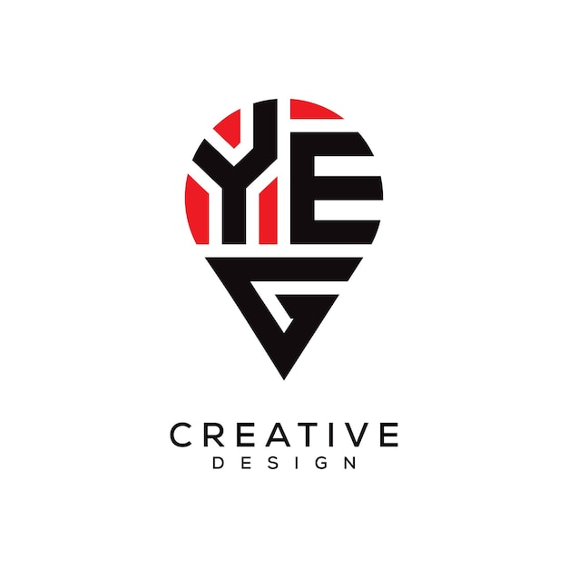 Diseño del logotipo de la forma de la letra YEG