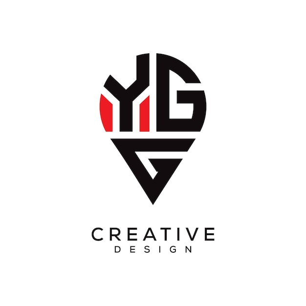 Diseño del logotipo de la forma de la letra YGG