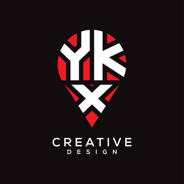 Diseño del logotipo de la forma de la letra YKX