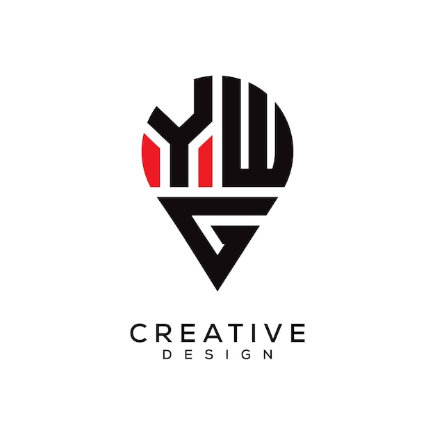 El diseño del logotipo de la forma de la letra YWG