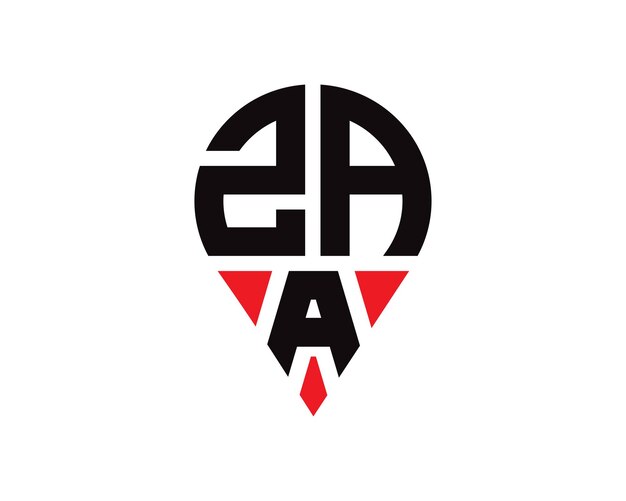 Diseño del logotipo de la forma de la letra ZAA