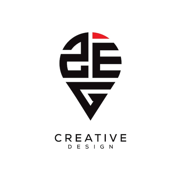 Diseño del logotipo de la forma de la letra ZEG