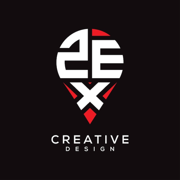 Diseño del logotipo de la forma de la letra ZEX