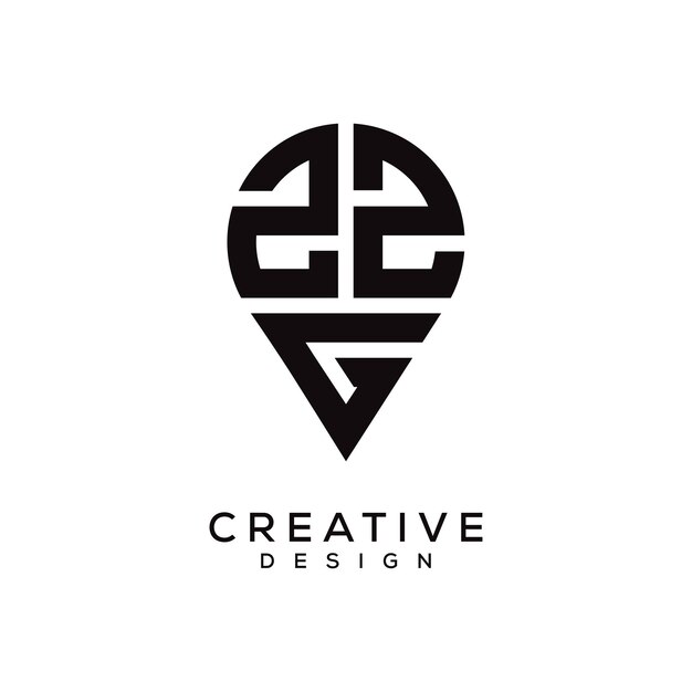 Diseño del logotipo de la forma de la letra ZZG