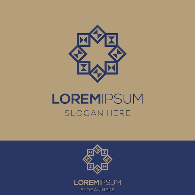 Diseño de un logotipo en forma de ornamento árabe islámico