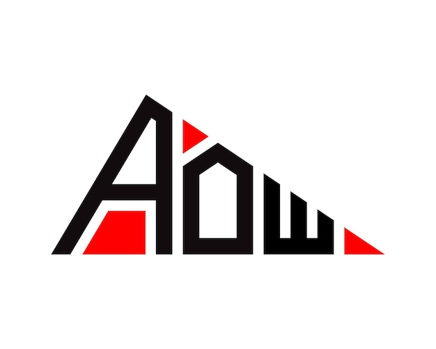 Diseño del logotipo en forma de triángulo AOW