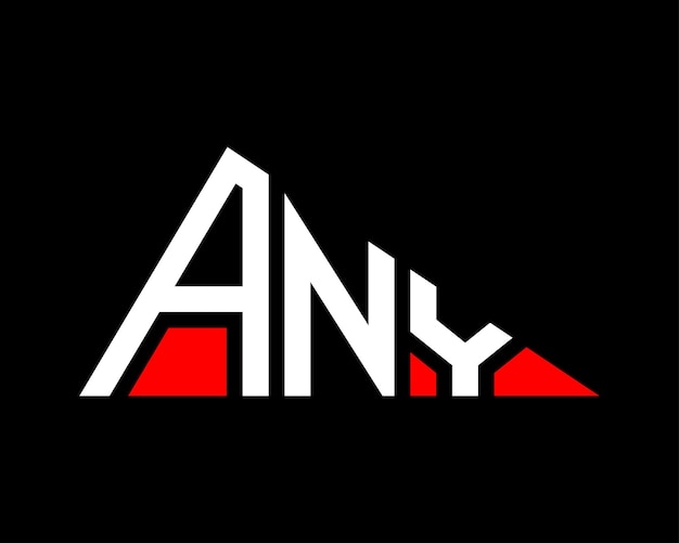 El diseño del logotipo en forma de triángulo de cualquier letra