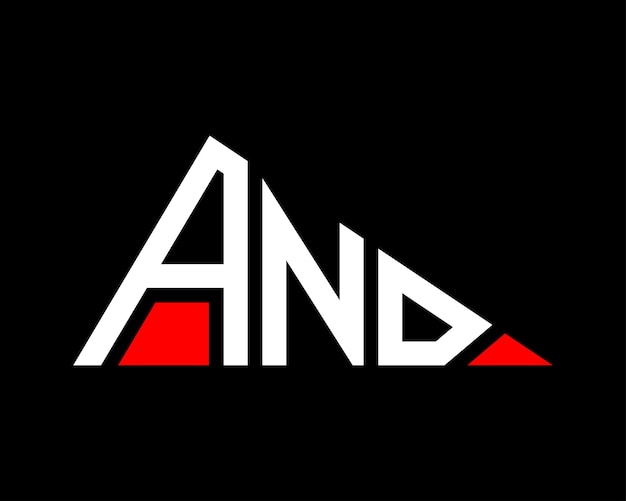 Diseño del logotipo en forma de triángulo y letra