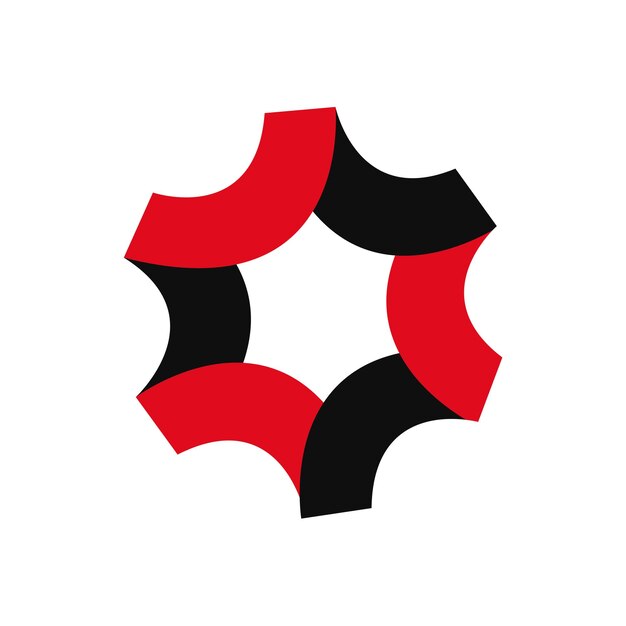 diseño de logotipo de forma de unidad colorida ilustración vectorial