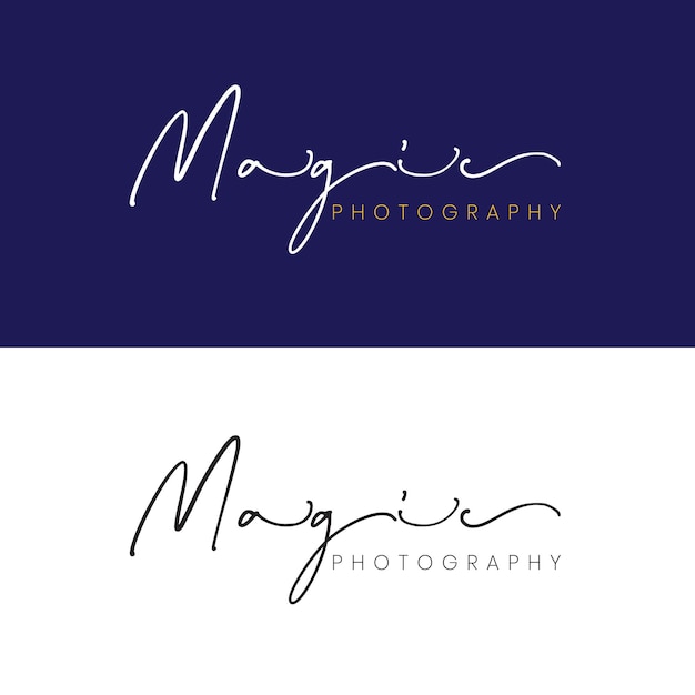 Vector diseño de logotipo de fotografía mágica para una identidad visual mística