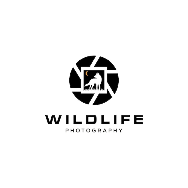 Diseño de logotipo de fotografía de vida salvaje