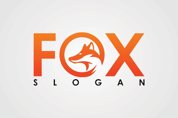 Diseño de logotipo de fox de fuego