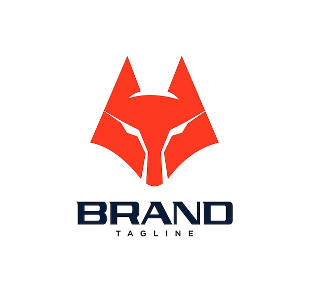 Diseño del logotipo de Fox Head con un concepto simple y creativo