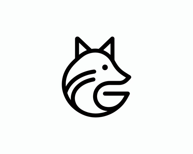 Diseño del logotipo de Fox Ilustración vectorial del símbolo del icono