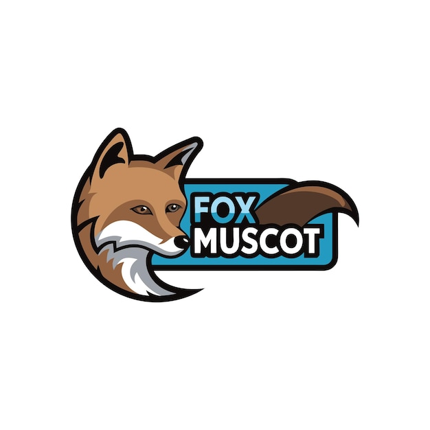 Diseño del logotipo Fox Mascota de animales modernos