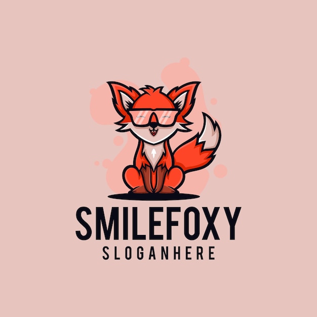 Vector diseño de logotipo de fox