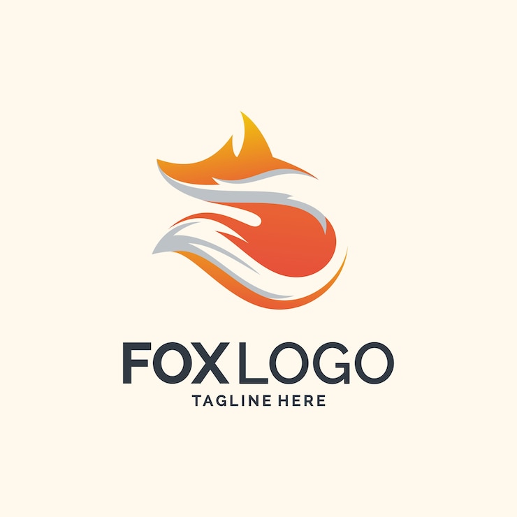 Vector diseño del logotipo de fox