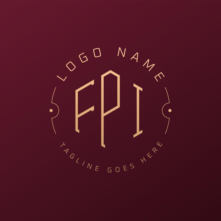 Vector diseño de logotipo de fpi de lujo letra elegante fpi monograma logotipo minimalista poligono estampa de diseño de logotipo fpi