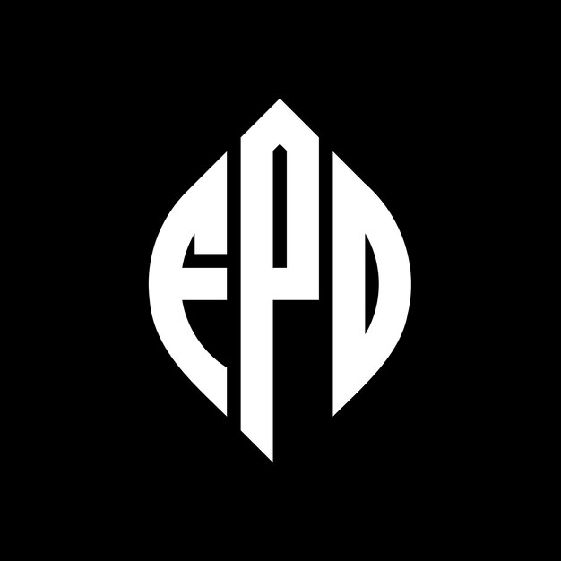 El diseño del logotipo de la FPO con letras en círculo con forma de círculo y elipse FPO letras en elipse con estilo tipográfico Las tres iniciales forman un logotipo de círculo FPO Círculo Emblema Monograma Abstracto Carta Marca Vector