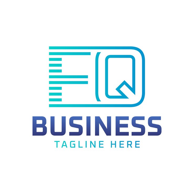 Vector diseño del logotipo fq letra moderna elegante logotipo fq para empresas