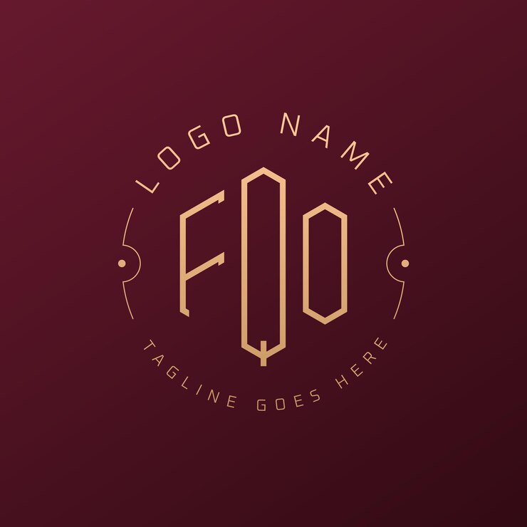 Vector diseño de logotipo de fqo de lujo letra elegante fqo monograma logotipo minimalista poligono plantilla de diseño de logotipo fqo