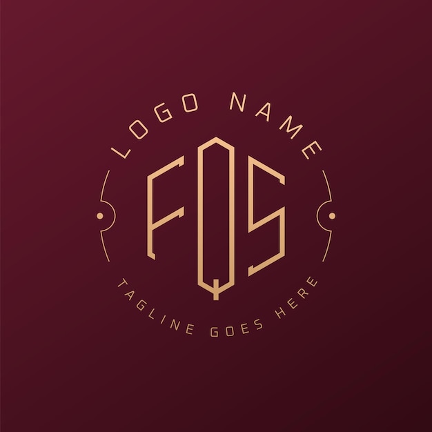 Diseño de logotipo de FQS de lujo Letra elegante FQS Monograma Logotipo minimalista Poligono plantilla de diseño de logotipo FQS